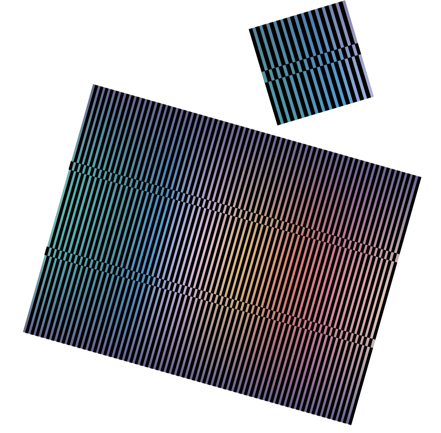 Chromatic Stripes Paper Placemat — Set of 12 with Matching Coasters