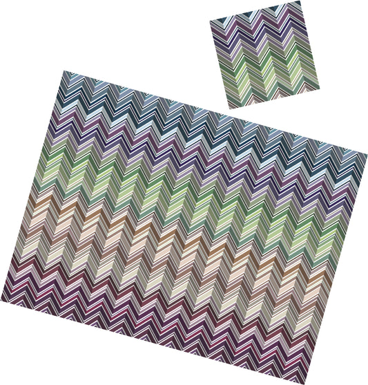 ZIG ZAG COLORFUL PAPER PLACEMAT