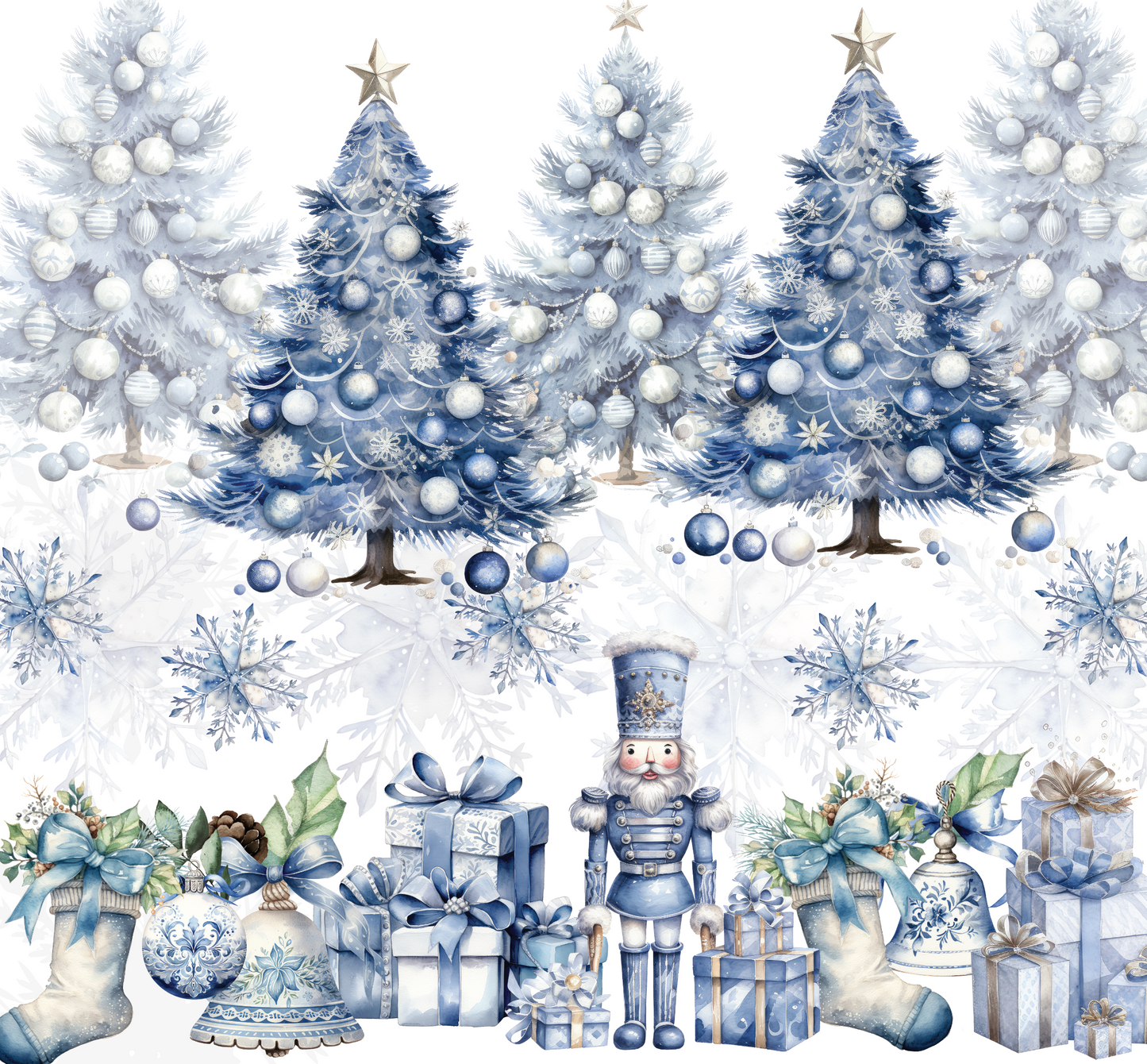 BLUE CHRISTMAS PAPER PLACEMAT