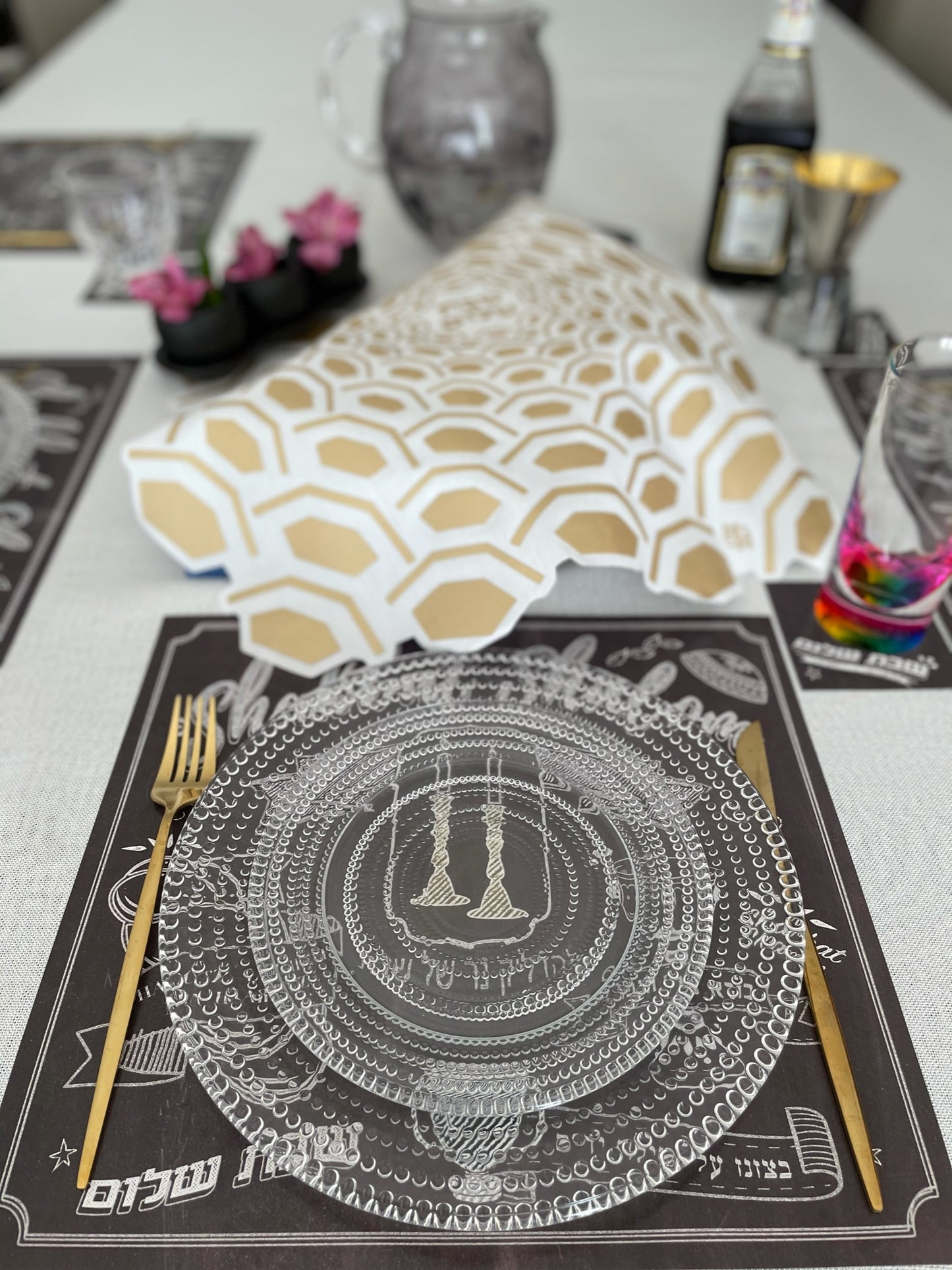 SHABBAT CHALK PAPER PLACEMAT
