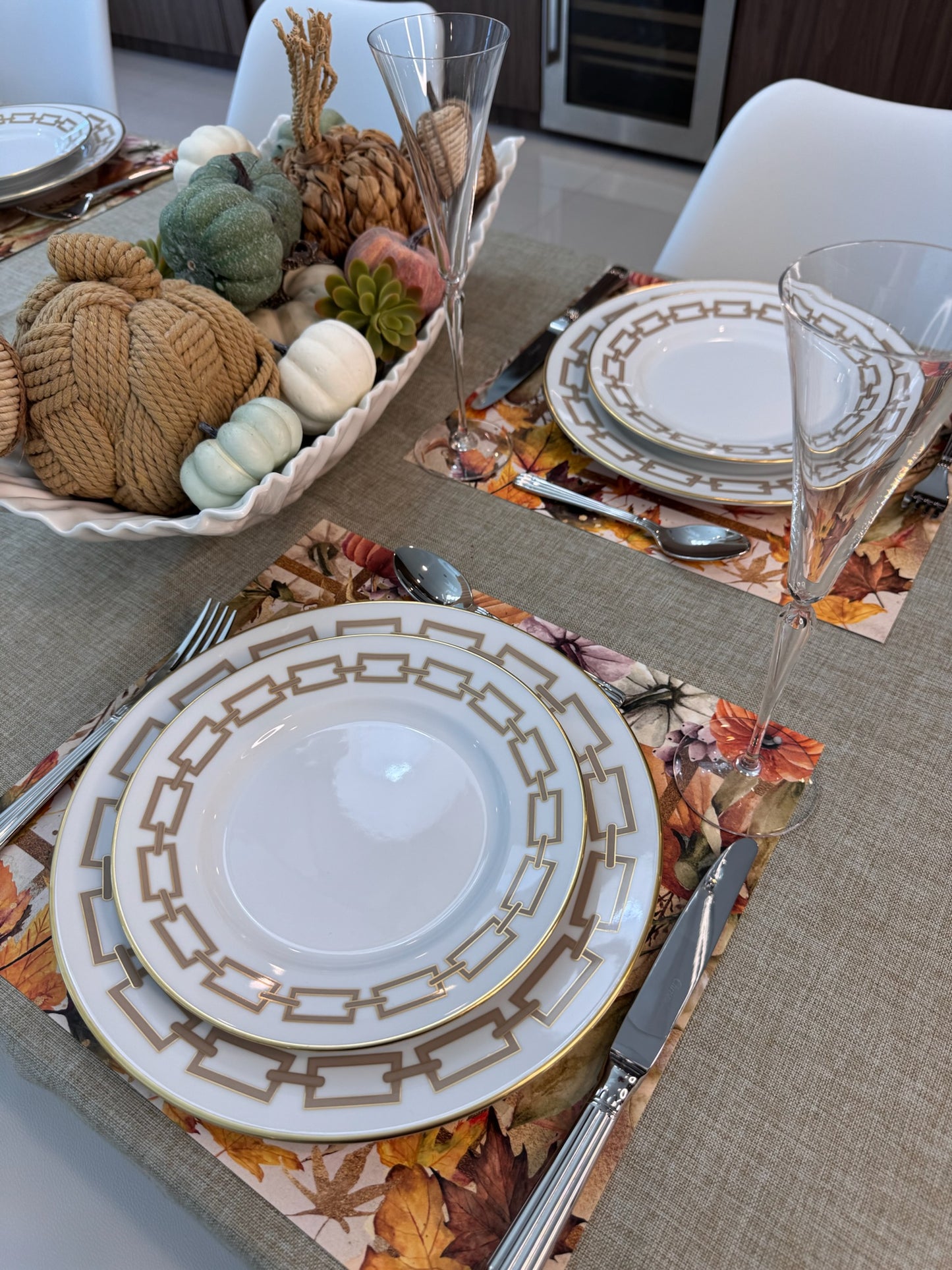 Thanksgiving Paper Placemat — Set of 12 with Matching Coasters