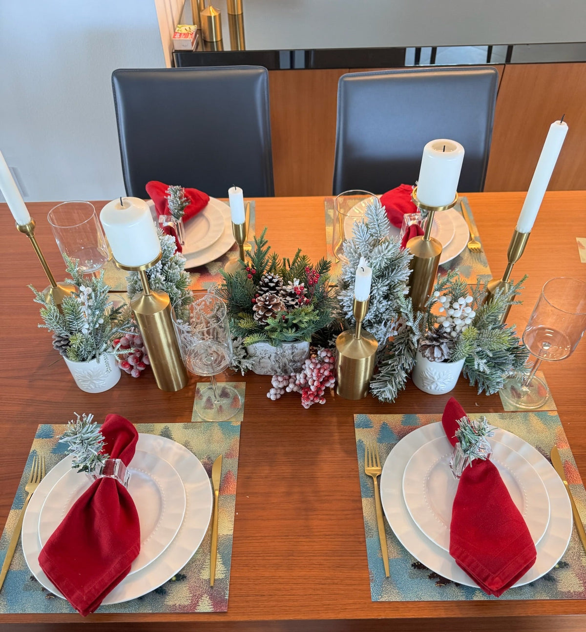 Christmas Tree Paper Placemat — Set of 12 with Matching Coasters
