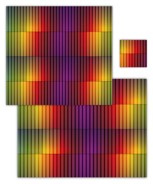 Rainbow Op-Art Paper Placemat