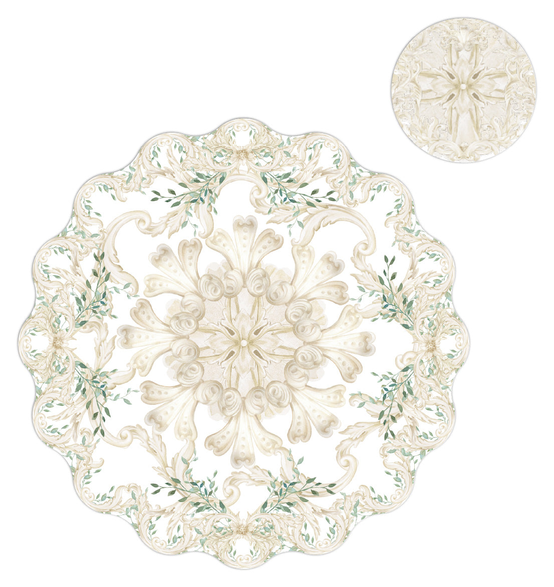 SCALLOP SHELL SHAPE PAPER PLACEMAT