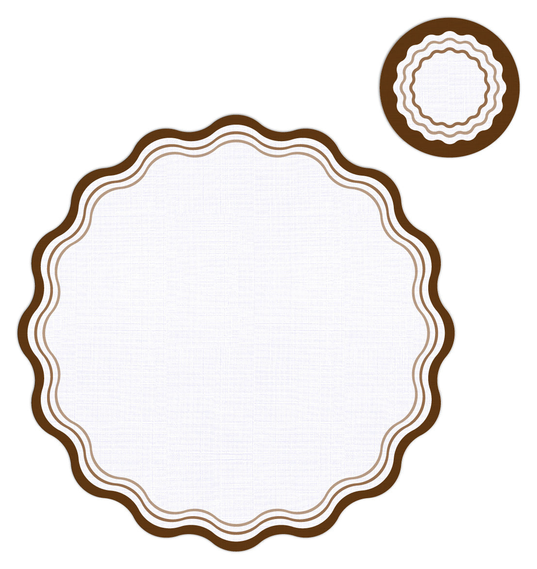 SCALLOP SHELL SHAPE PAPER PLACEMAT