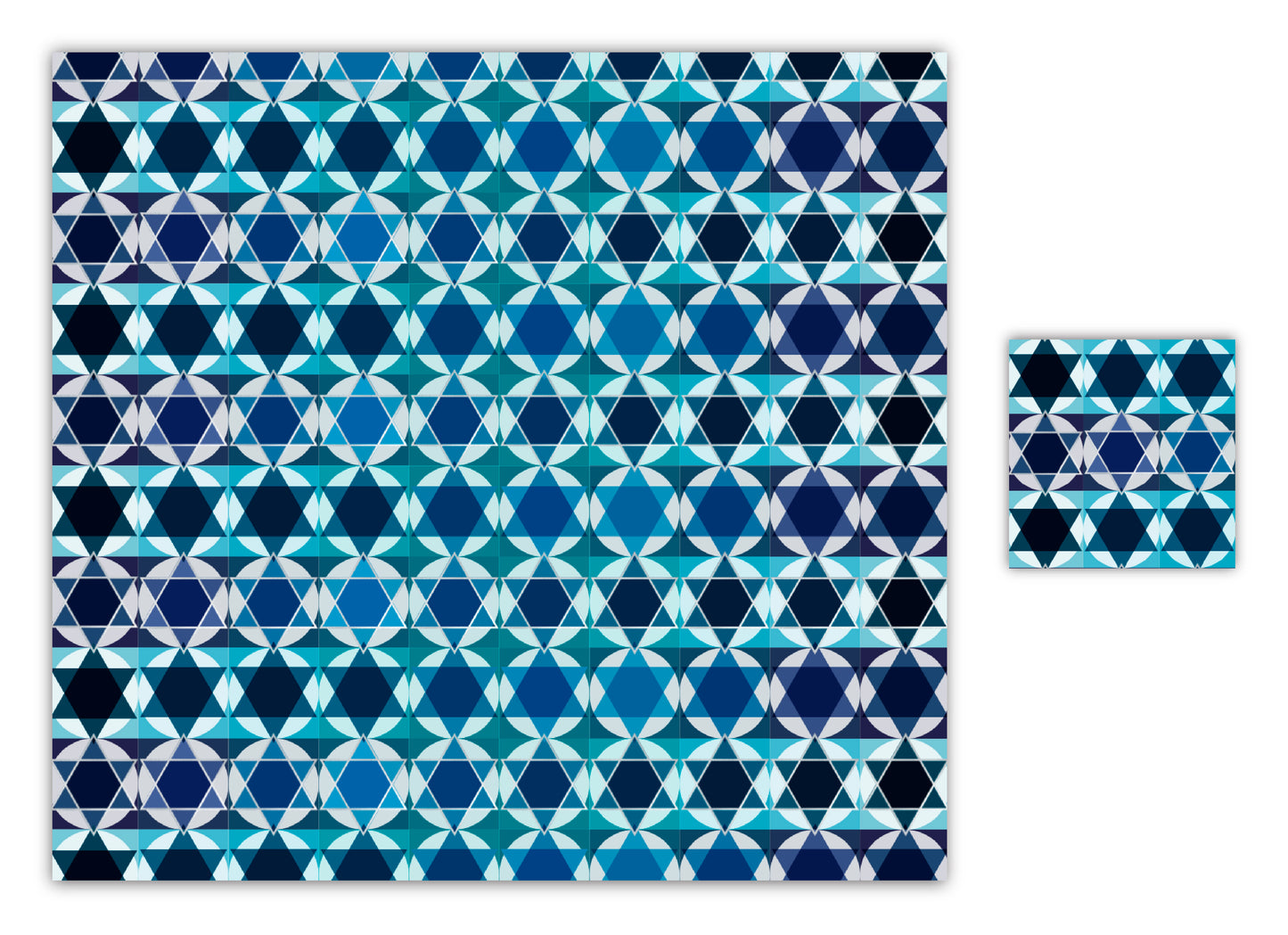 Magen David Star of David Paper Placemat — Set of 12 with Matching Coasters