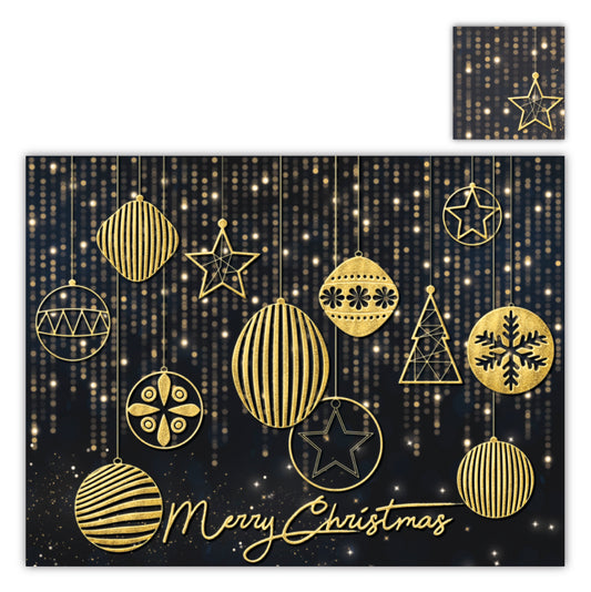 CHRISTMAS ORNAMENTS PAPER PLACEMAT