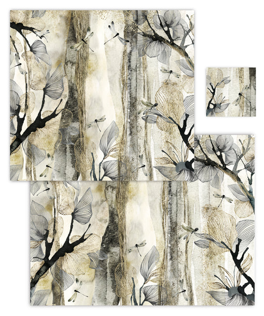 Zen Dragonfly Paper Placemat