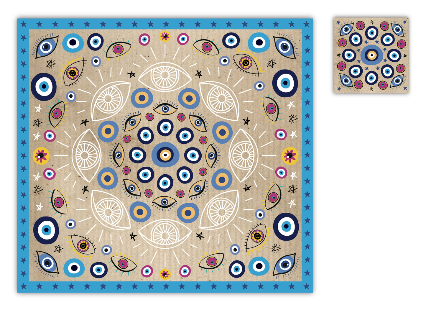 Evil Eye Mandala Paper Placemat