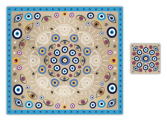 Evil Eye Mandala Paper Placemat