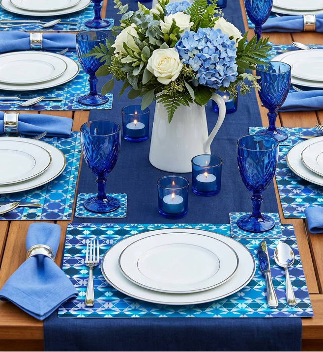 Magen David Star of David Paper Placemat — Set of 12 with Matching Coasters