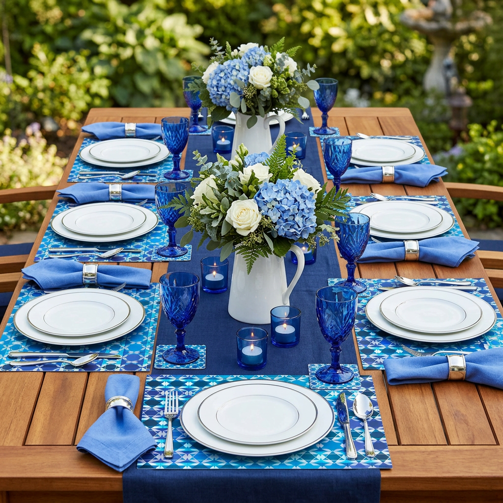 Magen David Star of David Paper Placemat — Set of 12 with Matching Coasters