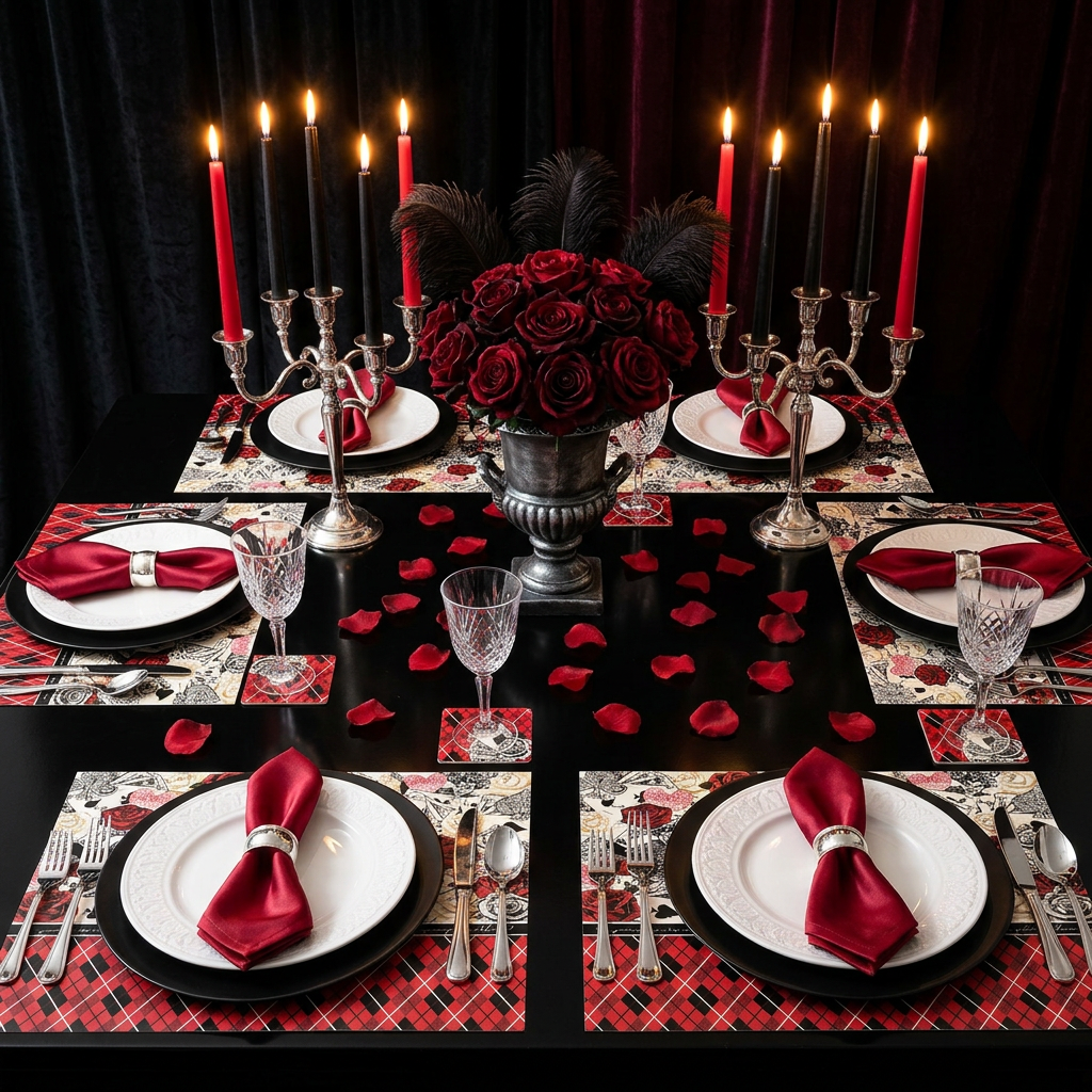 The Joker Paper Placemat — Set of 12 with Matching Coasters