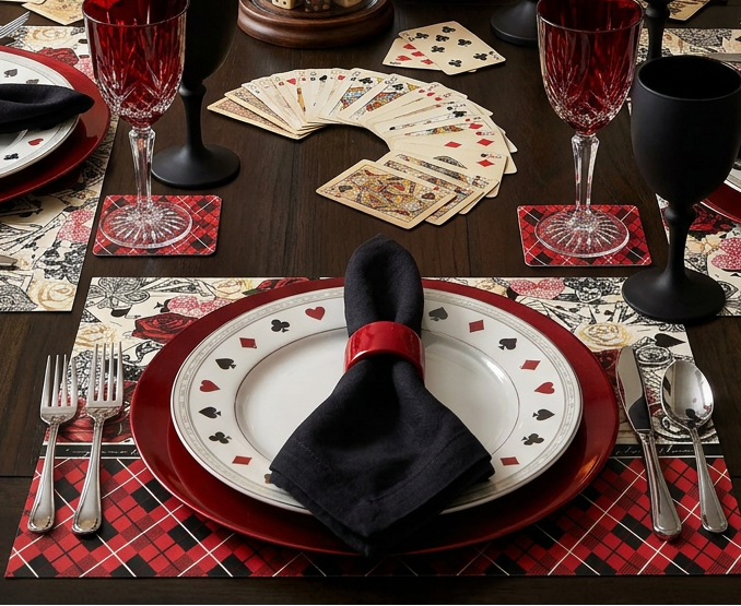 The Joker Paper Placemat — Set of 12 with Matching Coasters