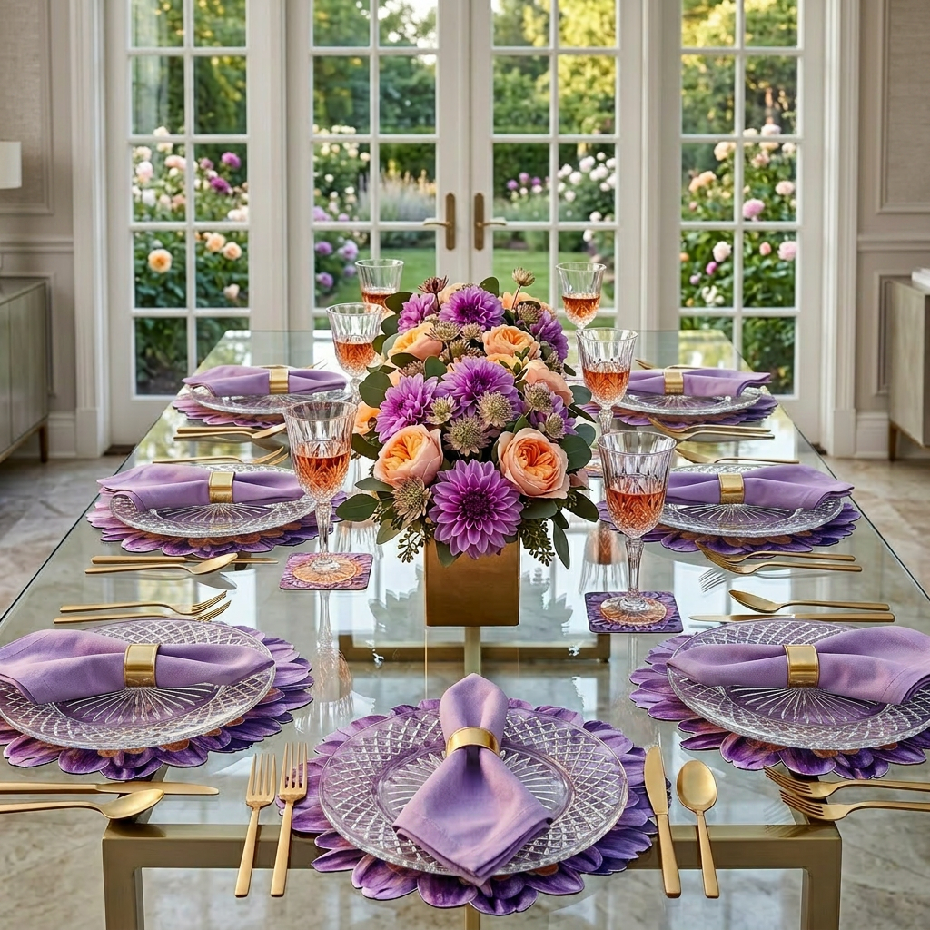 CSQUARED DESIGN Dahlia Flower Placemat - Thumbnail 2