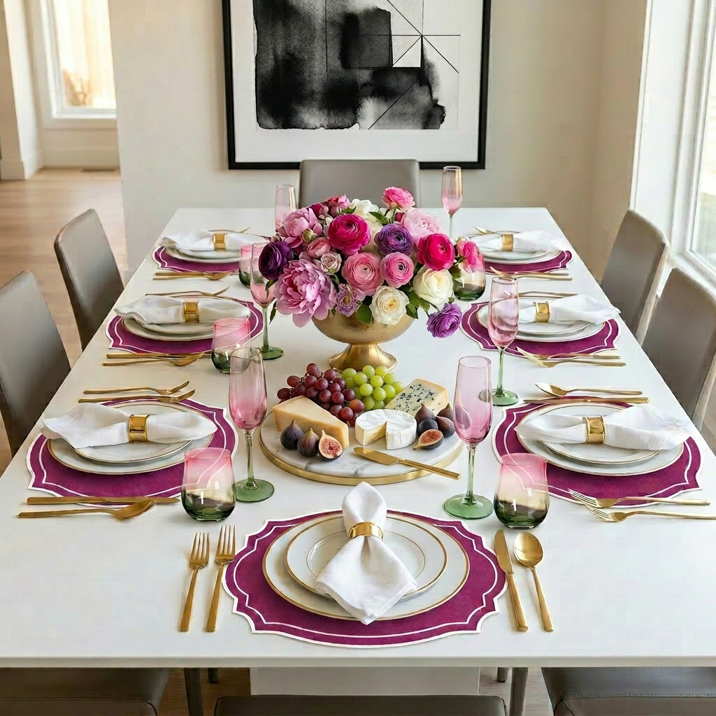 Vintage Frame Leather Paper Placemats