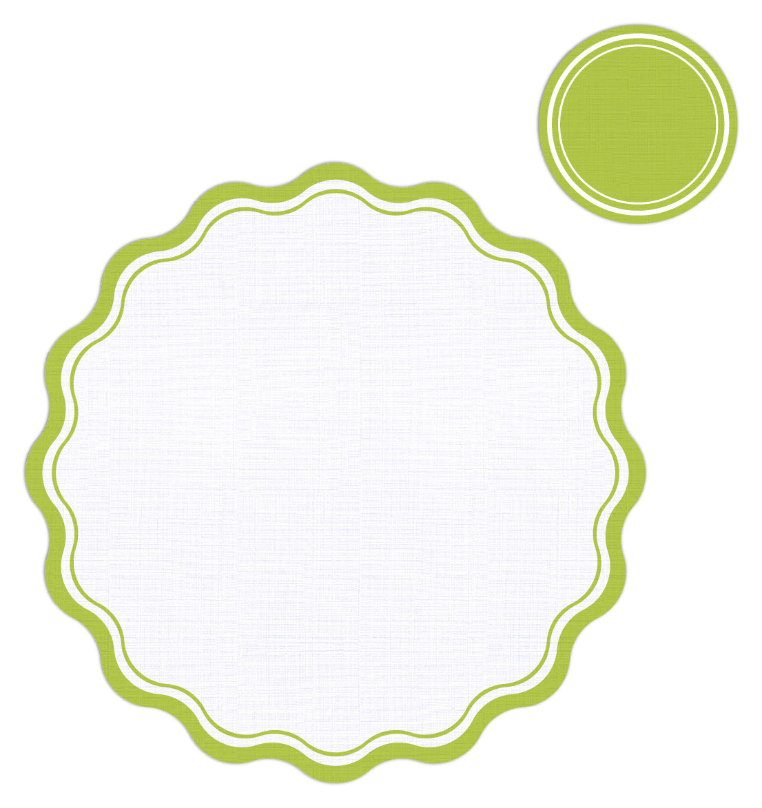 SCALLOP SHELL SHAPE PAPER PLACEMAT