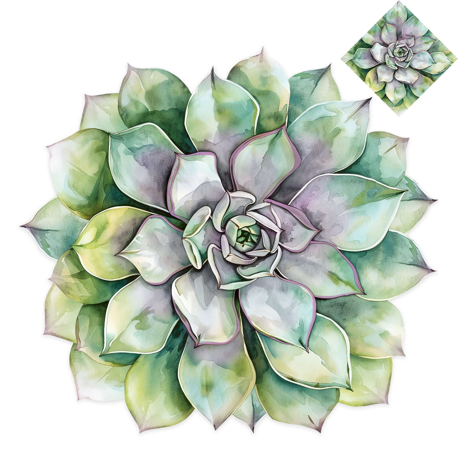 succulent placemats Green Succulent Die-Cut Paper Placemat