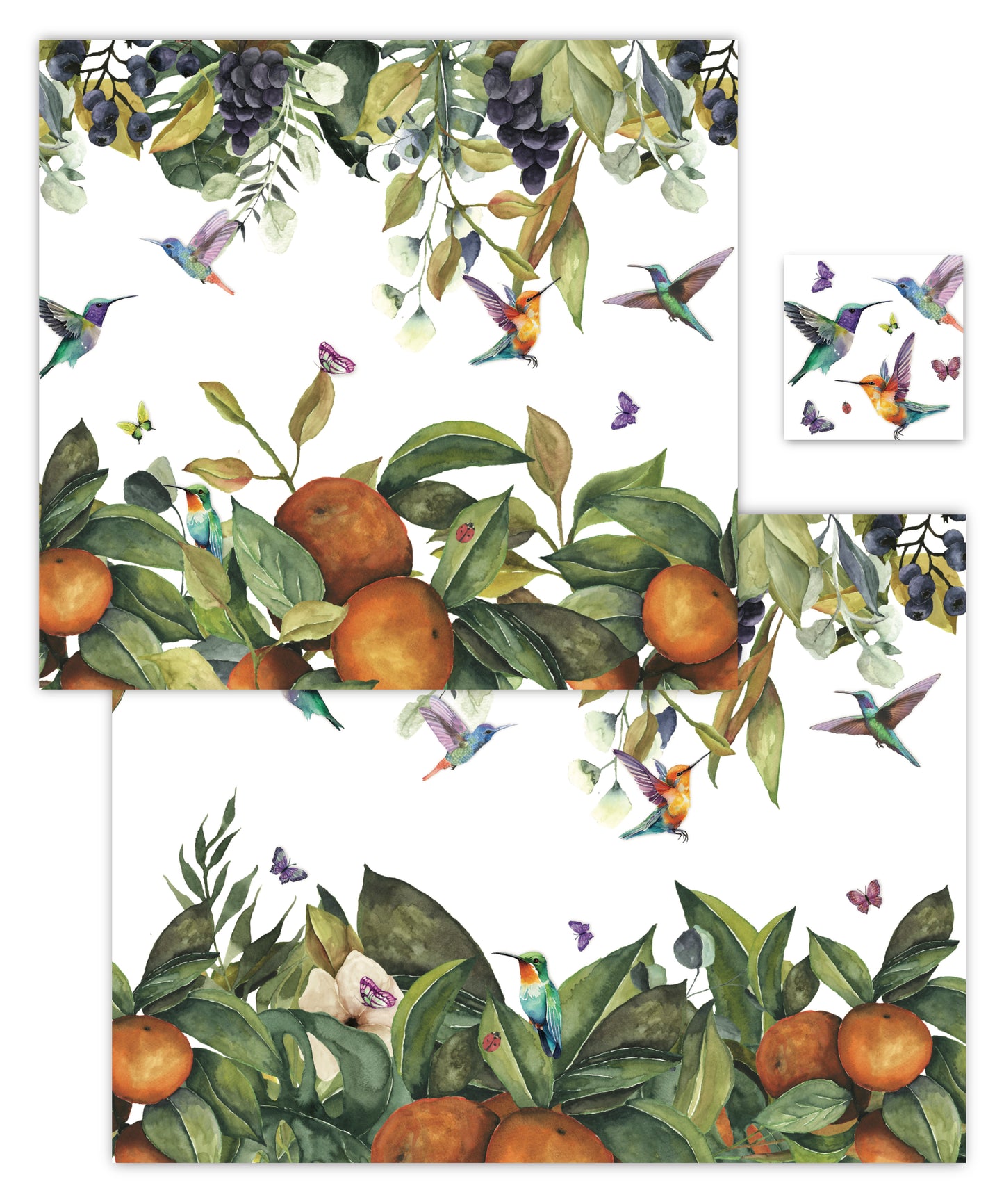 Hummingbird Grove Paper Placemat