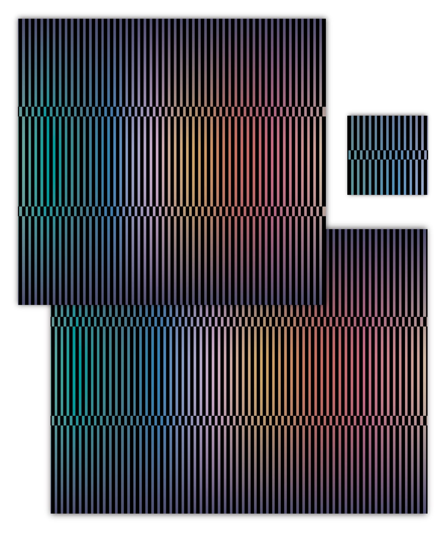 Chromatic Stripes Paper Placemat