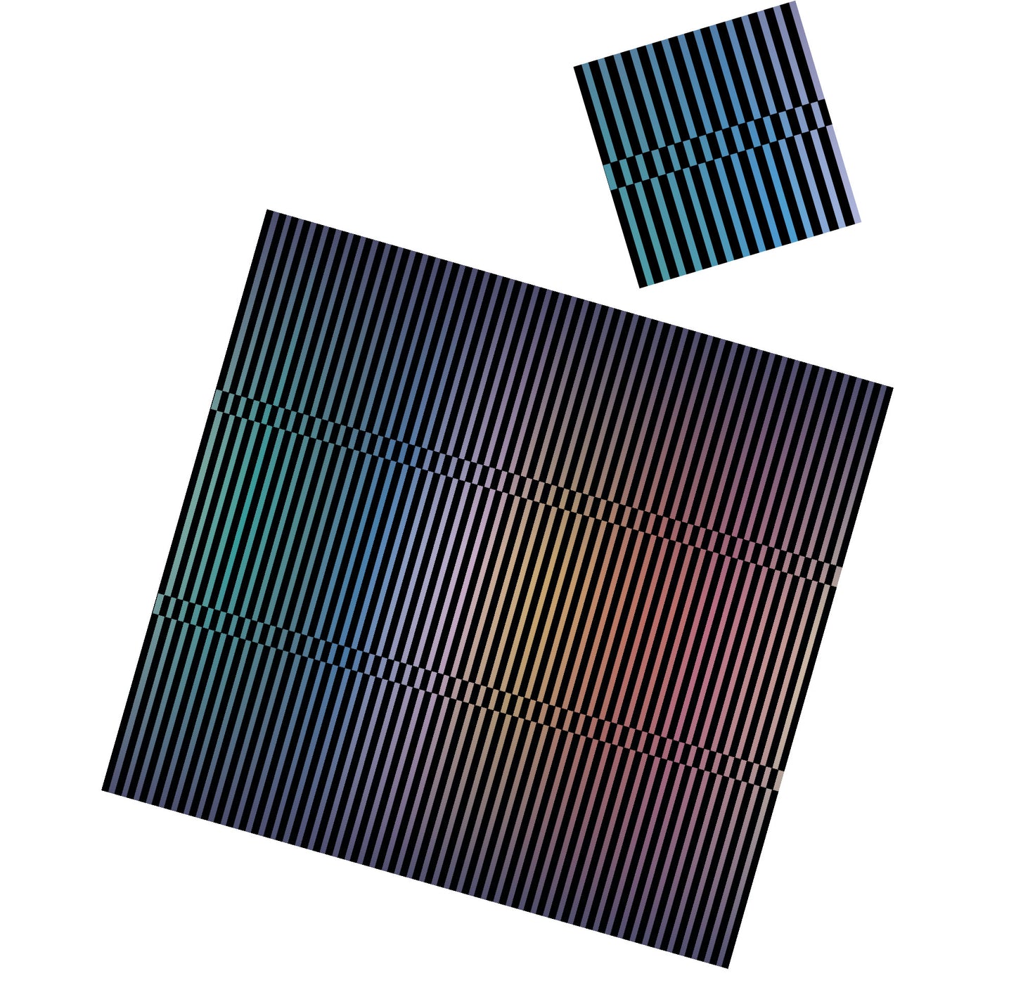 Chromatic Stripes Paper Placemat — Set of 12 with Matching Coasters