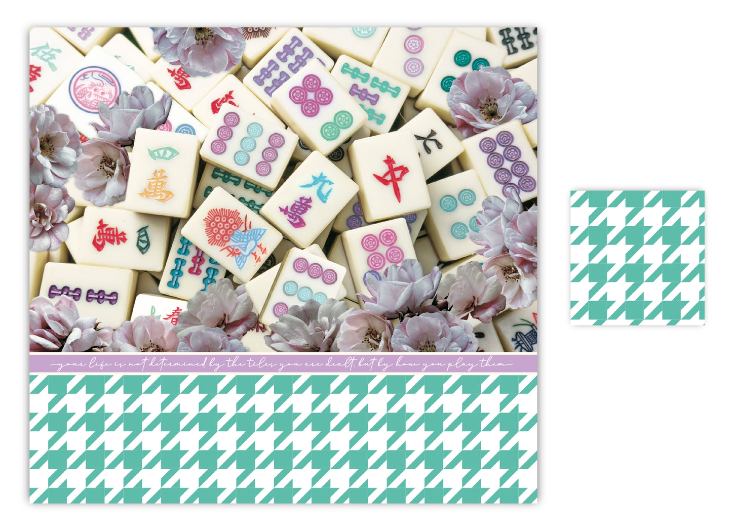 Mahjong Chic Paper Placemat — Set of 12 with Matching Coasters