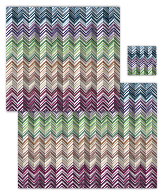 Colorful Chevron Paper Placemat
