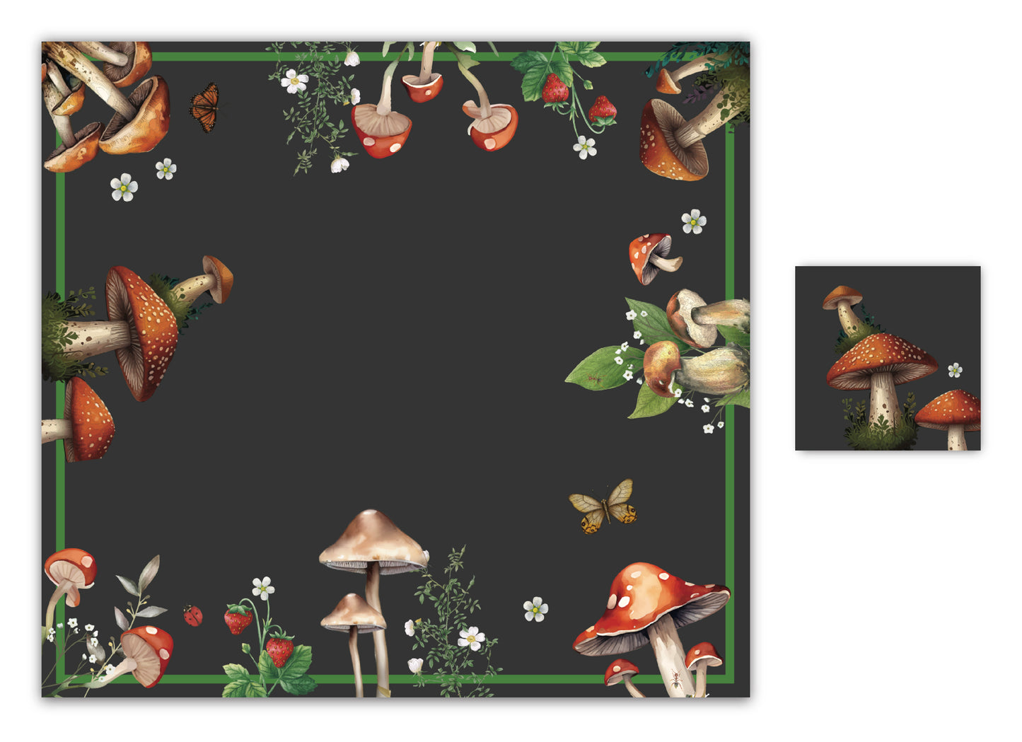 Mushroom Forest Paper Placemat