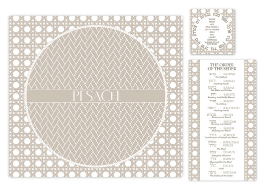 Passover Rattan Paper Placemat