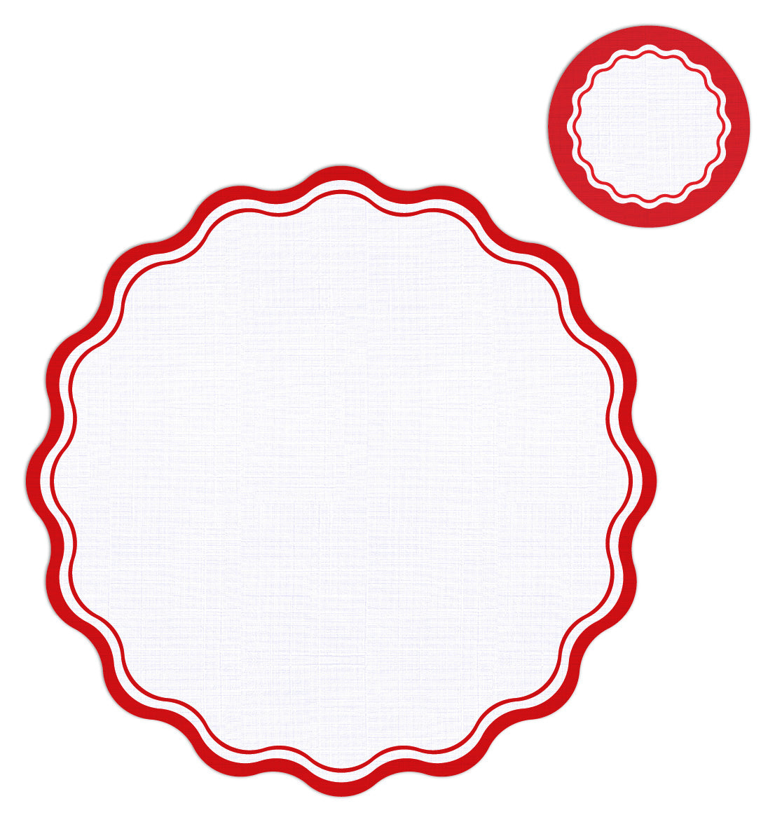 SCALLOP SHELL SHAPE PAPER PLACEMAT