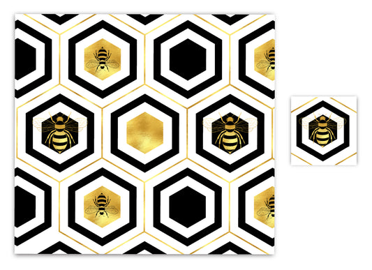 GOLD BEES PAPER PLACEMAT