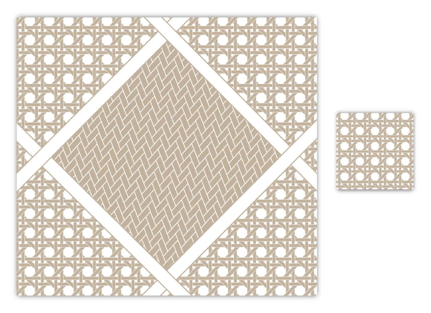 Rattan Trellis Paper Placemat