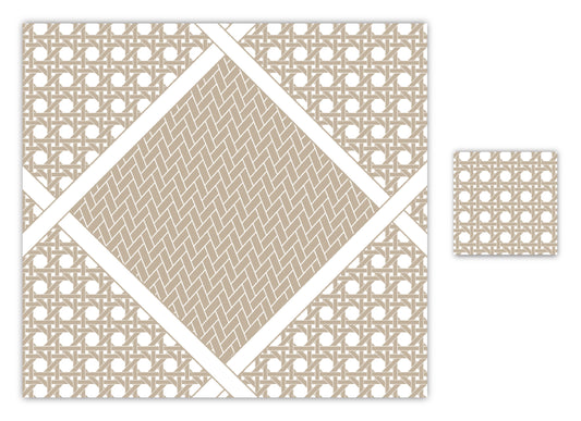 Rattan Trellis Paper Placemat