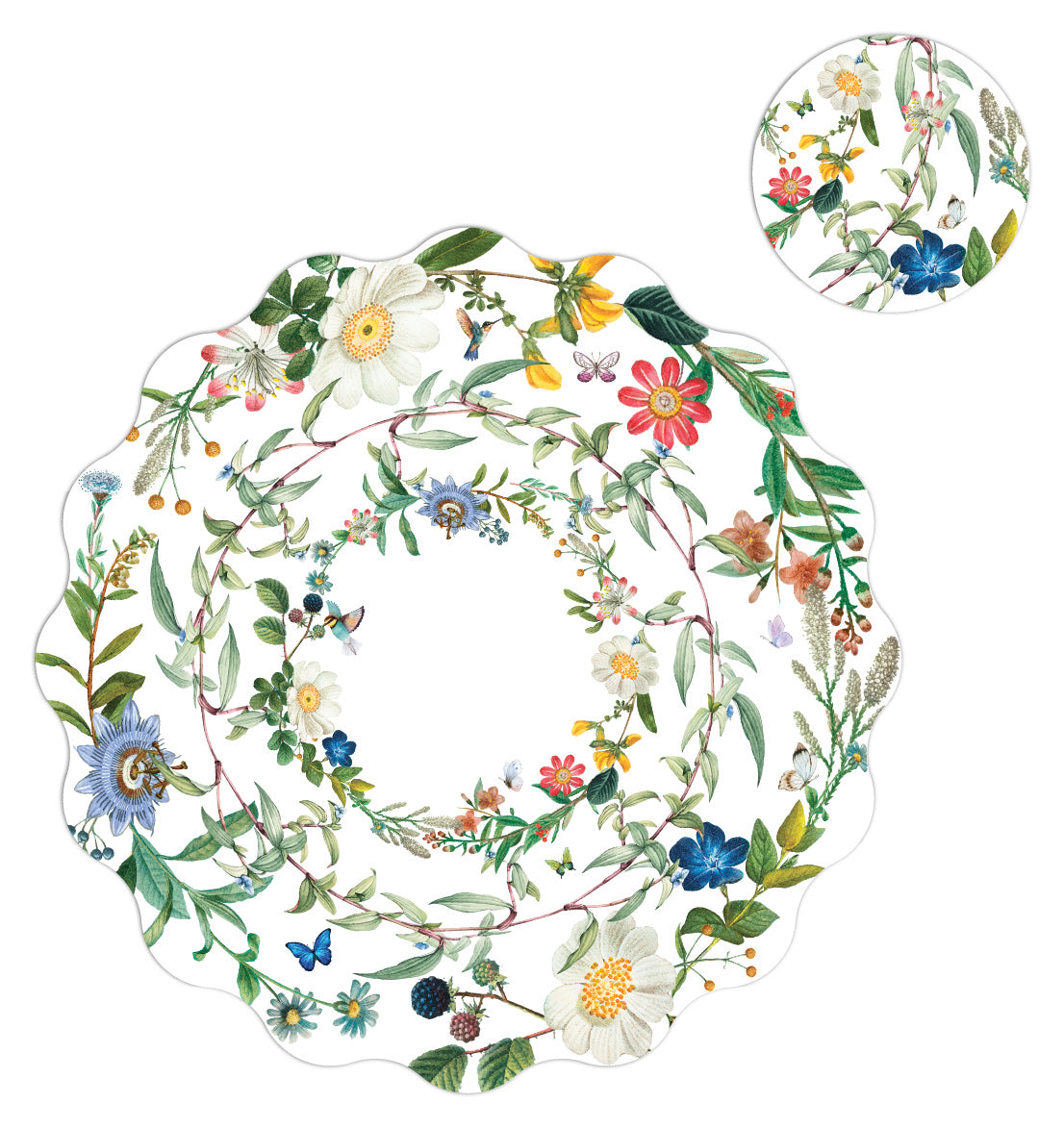 SCALLOP SHELL SHAPE PAPER PLACEMAT