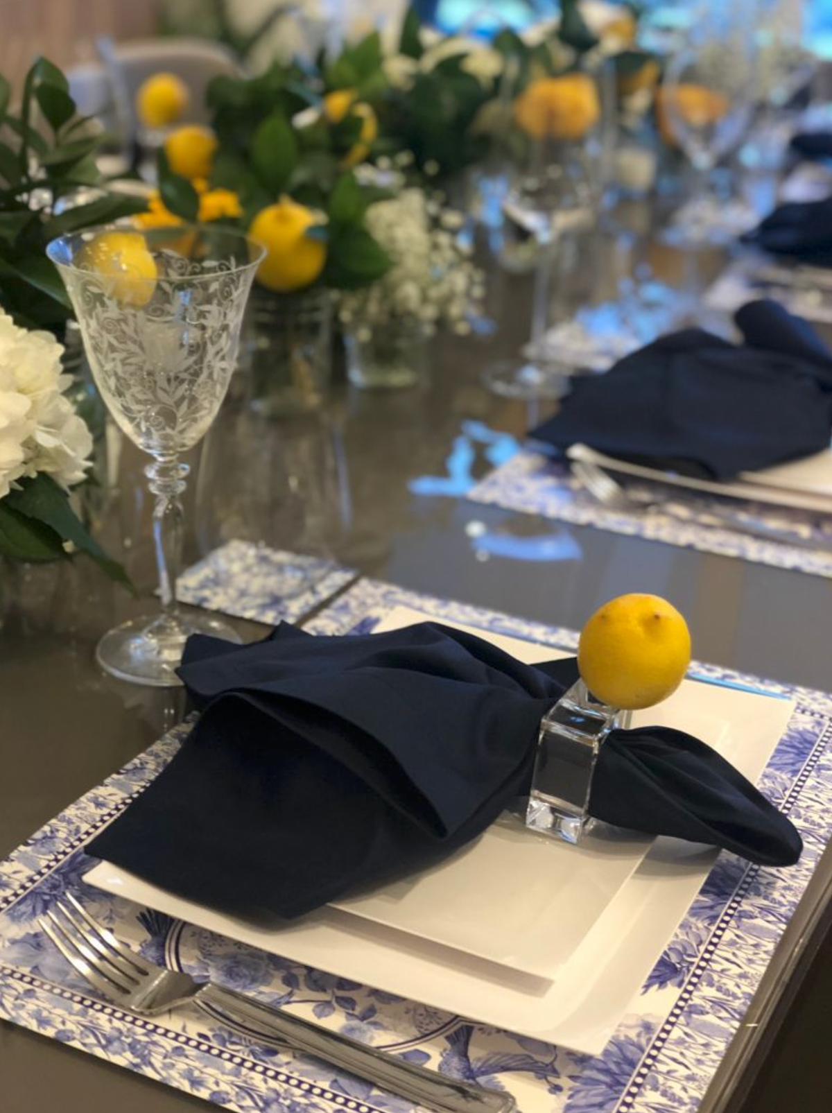 Blue Toile Paper Placemat — Set of 12 with Matching Coasters