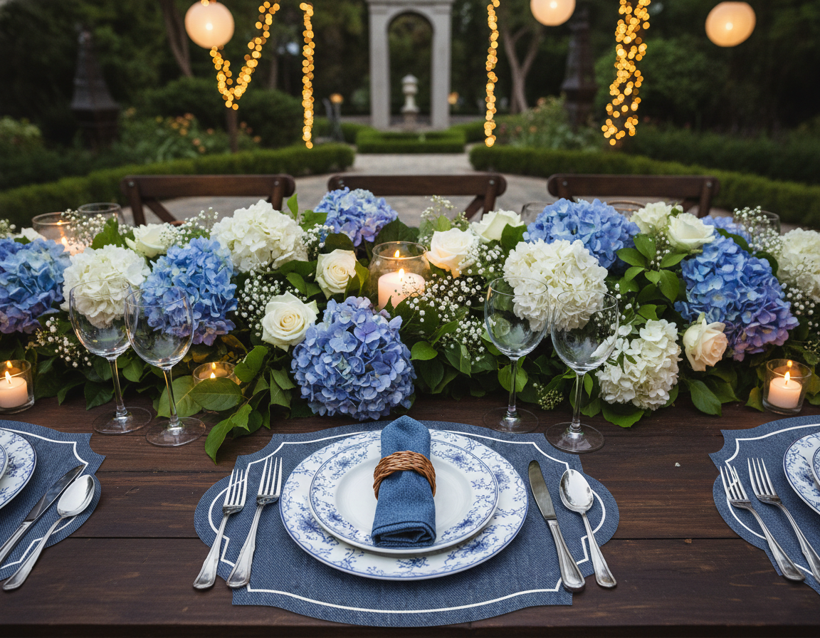 VINTAGE FRAME JEAN LOOK PAPER PLACEMAT