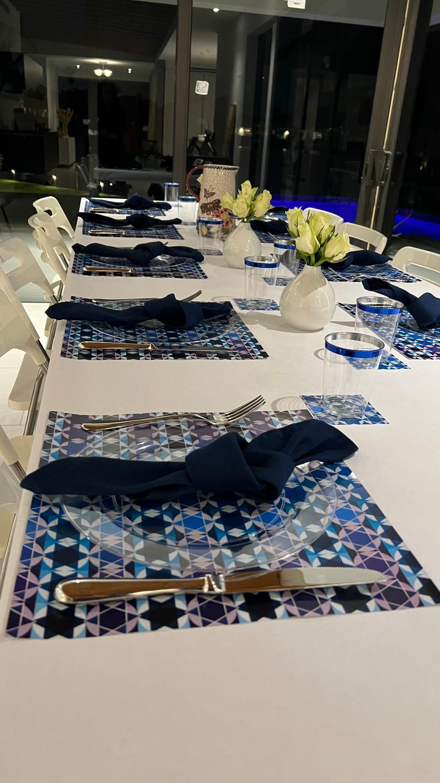 BLUE STARS PAPER PLACEMAT