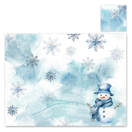 BLUE WINTER  PAPER PLACEMAT