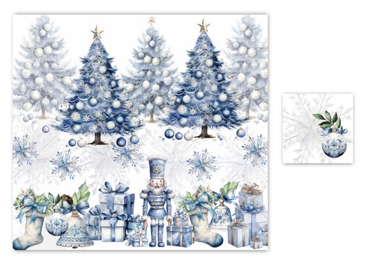BLUE CHRISTMAS PAPER PLACEMAT