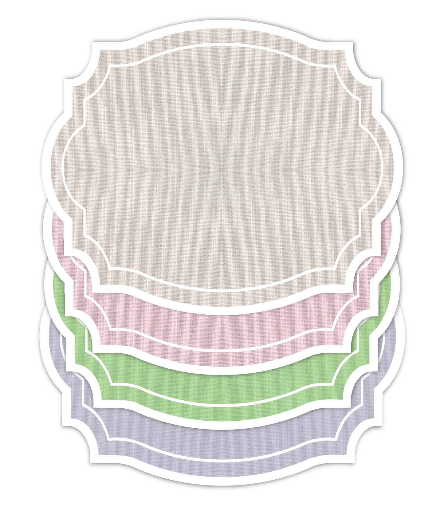 Vintage Frame Linen look Paper Placemat