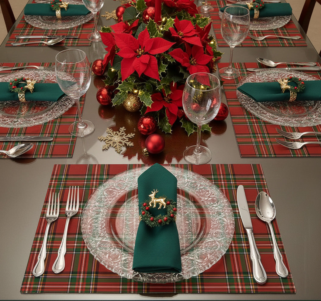 CHRISTMAS PLAID PAPER PLACEMAT