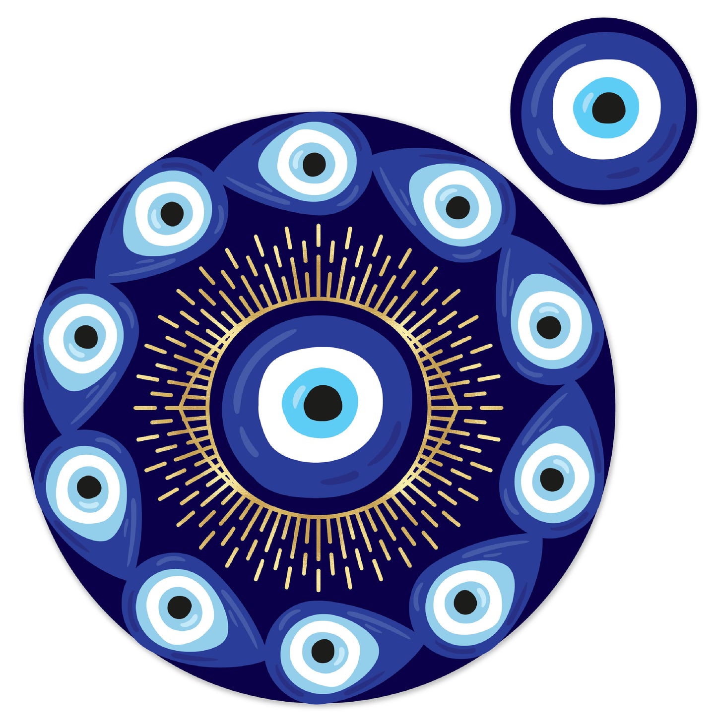 ROUND EVIL  EYE PAPER PLACEMAT