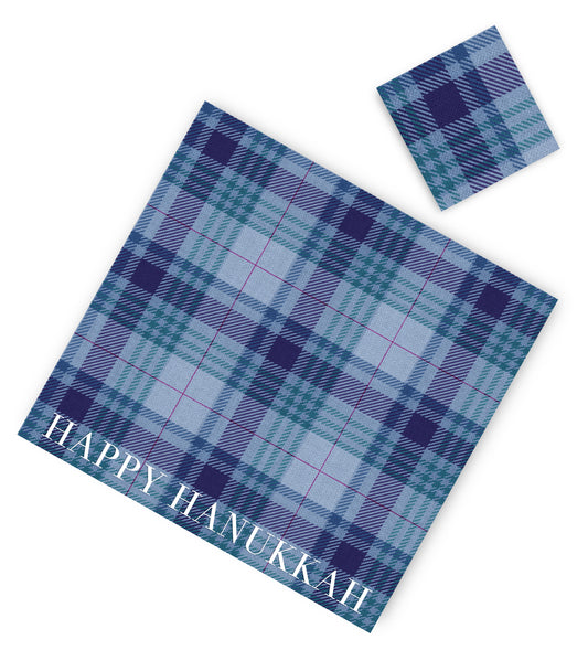 HANNUKAH PLAID PAPER PLACEMAT
