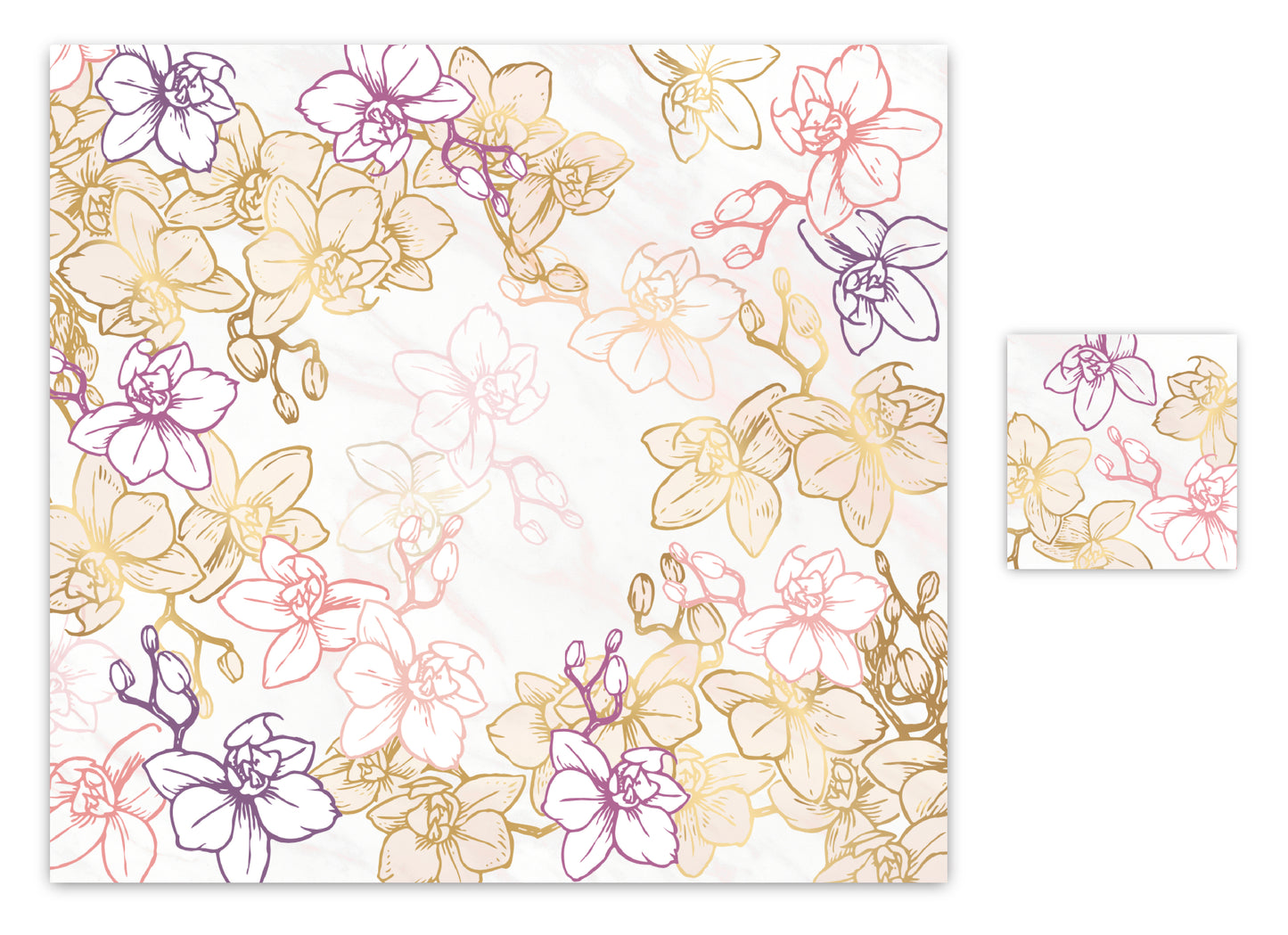 Pastel Orchid Paper Placemat