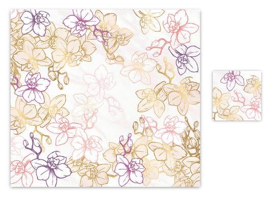 Pastel Orchid Paper Placemat