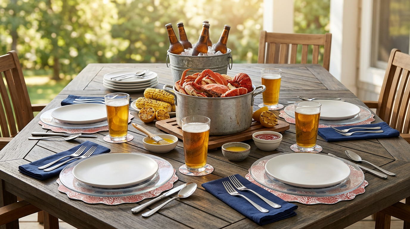 Scallop Shell Die-Cut Paper Placemat