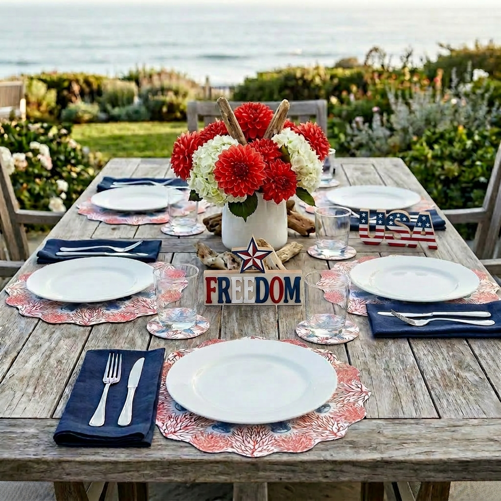 Scallop Shell Die-Cut Paper Placemat
