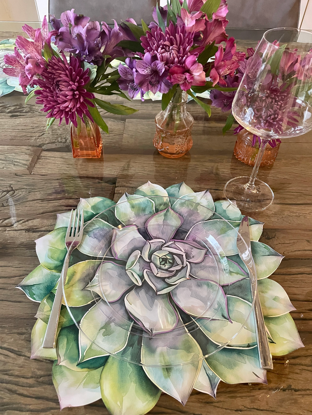succulent paper napkins Green Succulent Die-Cut Paper Placemat – CSQUAREDESIGN
