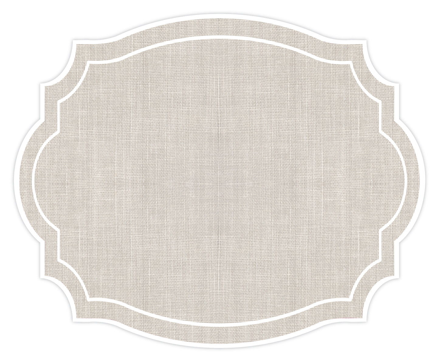 Vintage Frame Linen look Paper Placemat